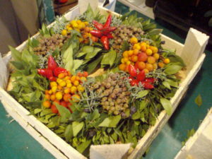 Christmas market wreath