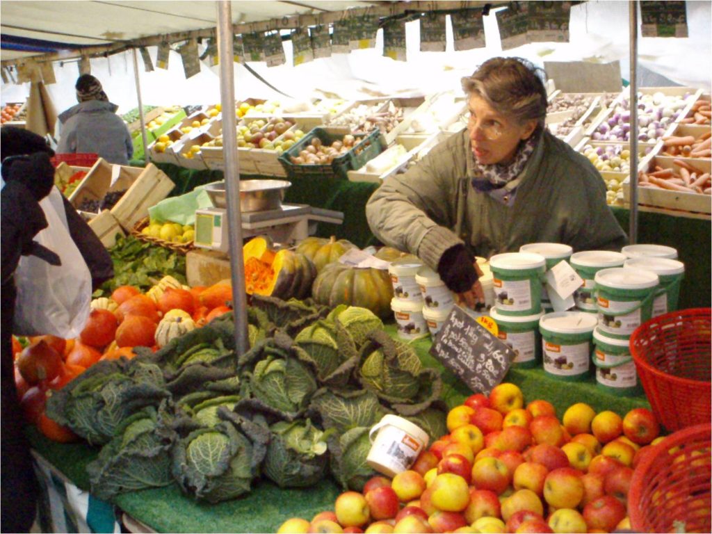Paris market vendor