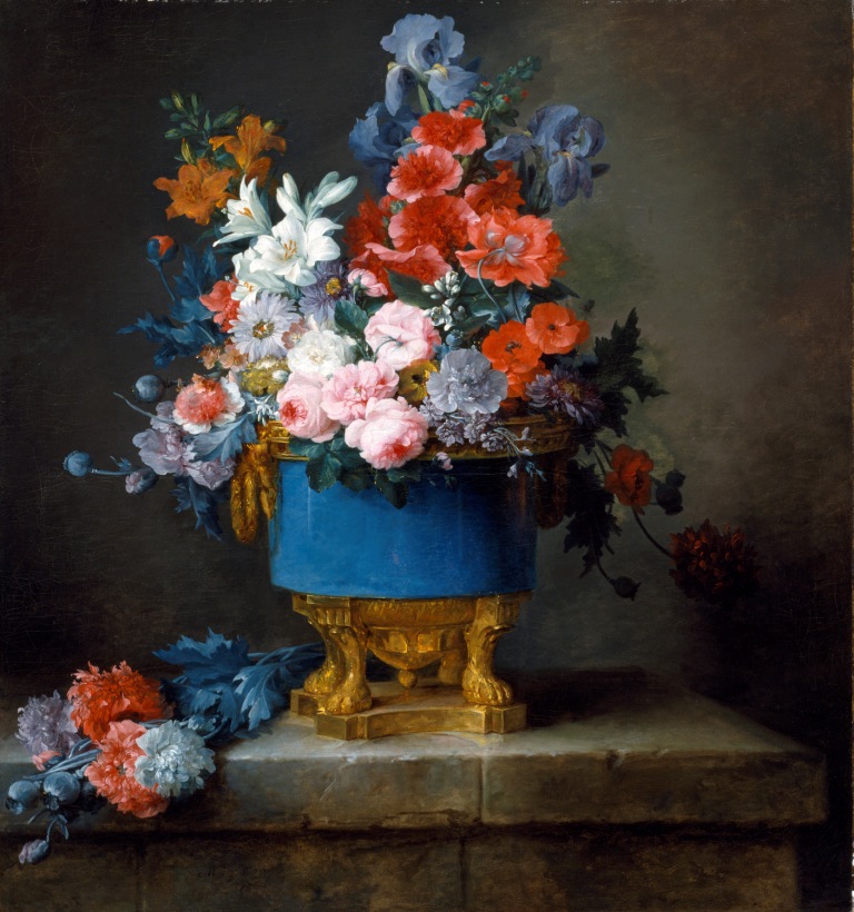 Anne Vallayer-Coster_Bouquet of Flowers in a Blue Porcelain Vasecomp Anne Vallayer-Coster_Bouquet of Flowers in a Blue Porcelain Vasecomp